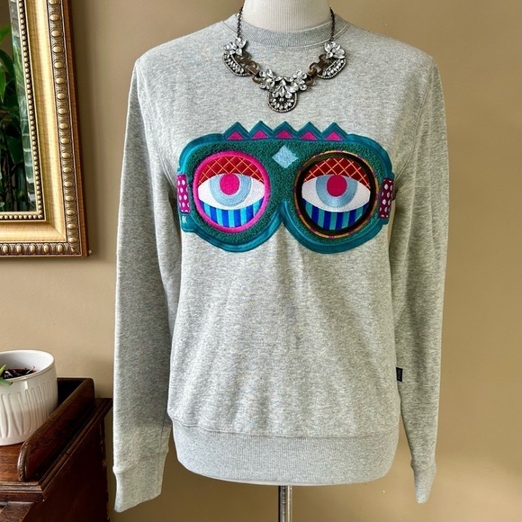 MCM Craig & Karl 'Beyond Snowdome' Sweatshirt Gray Ski Snowboard Goggles Size S - Picture 3 of 12